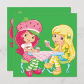 “Strawberry & Lemonade Besties” Dankeskarte (Vorne/Hinten)