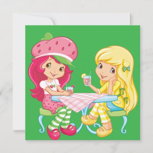 “Strawberry & Lemonade Besties” Dankeskarte (Vorderseite)