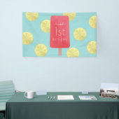 Strawberry Lemonade Popsicle Girl Birthday Banner (Messeveranstaltung)