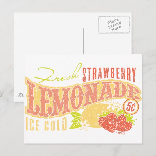 Strawberry Lemonade Postkarte (Vorne/Hinten)