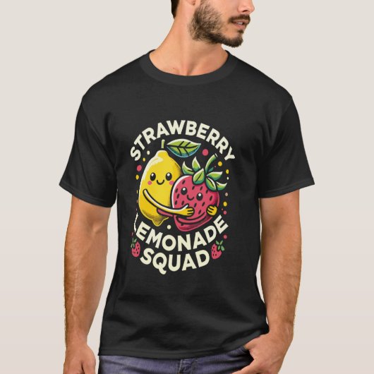 Strawberry Lemonade Squad Cute Kawaii Design T-Shirt (Vorderseite)