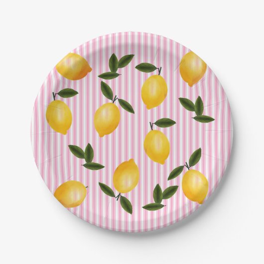 Strawberry Lemonade Summer Party Paper Teller (Vorderseite)