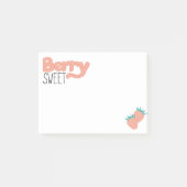 Strawberry Lettering Post-it Klebezettel (Vorderseite)