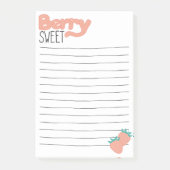 Strawberry Lettering Post-it Klebezettel (Vorderseite)