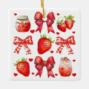 Strawberry Liebe Ästhetik Keramikornament