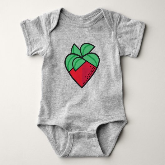 Strawberry-Liebe Baby Strampler (Vorderseite)