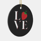 Strawberry-Liebe Keramik Ornament (Rechts)