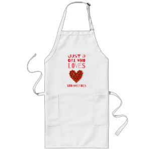 Strawberry-Liebe Lange Schürze