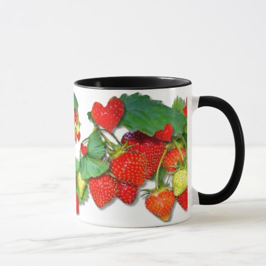 STRAWBERRY LIEBE ~ Ringer-Tasse Tasse (Rechts)