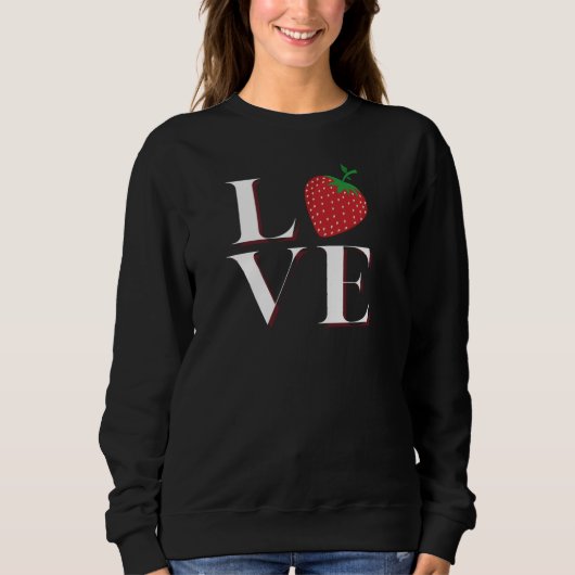 Strawberry-Liebe Sweatshirt (Vorderseite)