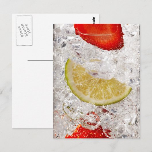 Strawberry Limon Drink Postkarte (Vorne/Hinten)