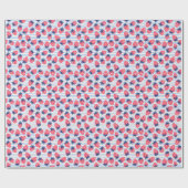 Strawberry Line Art: Sweet Seamless Muster Geschenkpapier (Flach)