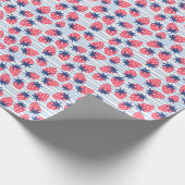 Strawberry Line Art: Sweet Seamless Muster Geschenkpapier (Ecke)