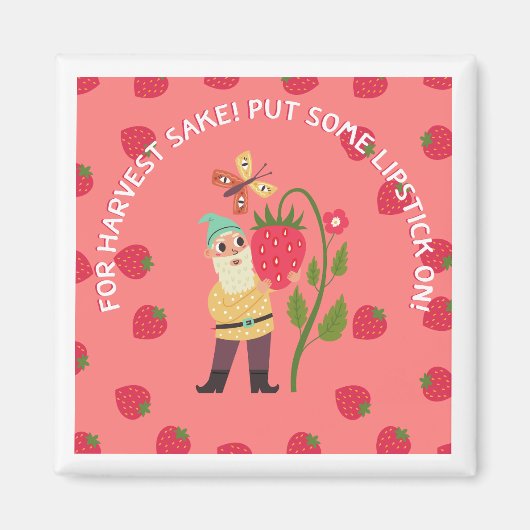 Strawberry Lipstick-Magnet Magnet (Vorne)