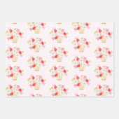 Strawberry Loally Grown Pink Whimsical Baby Shower Geschenkpapier Set (Vorderseite 2)