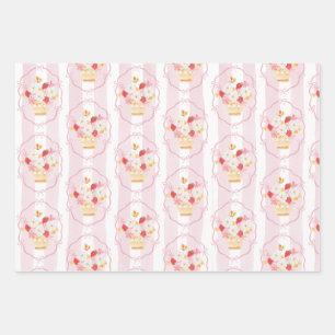 Strawberry Loally Grown Pink Whimsical Baby Shower Geschenkpapier Set