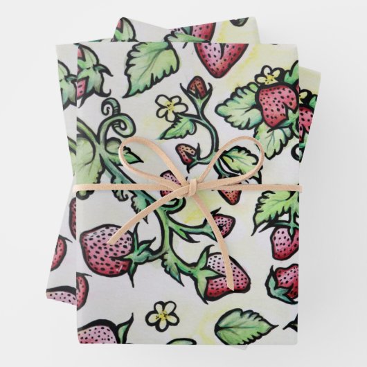 Strawberry Lover Geschenkpapier Set (Beispiel)