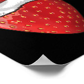Strawberry Lover Gift Santa Hat Strawberry Christm Poster (Ecke)