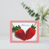Strawberry Lover_ Postkarte (Stehend Vorderseite)