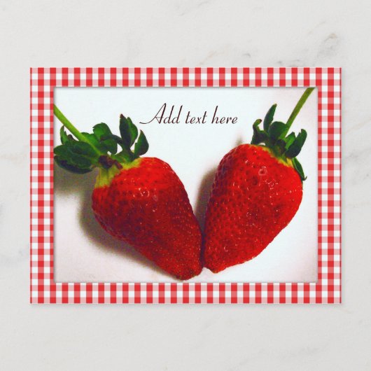 Strawberry Lover_ Postkarte (Vorderseite)