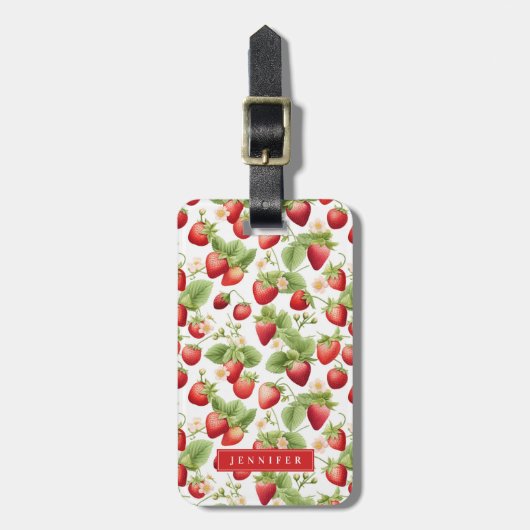 Strawberry Luggage Tags Gepäckanhänger (Vorderseite vertikal)