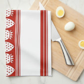 Strawberry Luxury Jacquard Stripes Geschirrtuch (Viertel Falte)