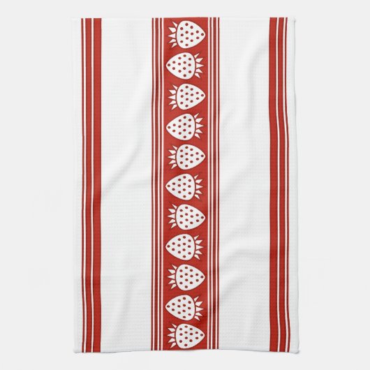 Strawberry Luxury Jacquard Stripes Geschirrtuch (Vertikal)