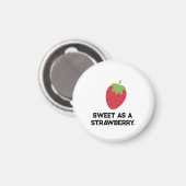 Strawberry Magnet | Cute Fruit-Themed Magnet (Vorderseite/Rückseite)