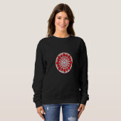 Strawberry Mandala Red Berry Fruit Pattern Food Sweatshirt (Vorne ganz)