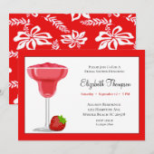 Strawberry Margarita Bridal Dusche Einladung (Vorne/Hinten)