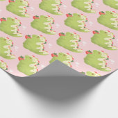 Strawberry Matcha Dinosaur  Geschenkpapier (Ecke)