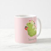 Strawberry Matcha Dinosaur Kaffeetasse (VorderseiteRechts)