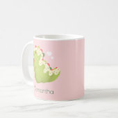 Strawberry Matcha Dinosaur Kaffeetasse (Vorderseite Links)
