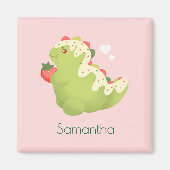 Strawberry Matcha Dinosaur Magnet (Vorne)