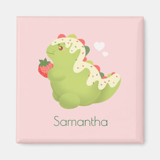 Strawberry Matcha Dinosaur  Magnet