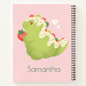 Strawberry Matcha Dinosaur  Notizblock (Rückseite)