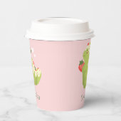 Strawberry Matcha Dinosaur  Pappbecher (Links)