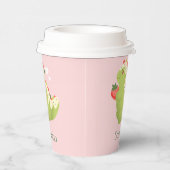 Strawberry Matcha Dinosaur Pappbecher (Rechts)