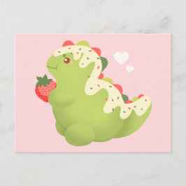 Strawberry Matcha Dinosaur  Postkarte