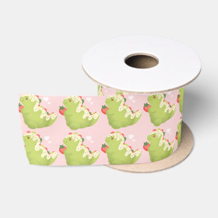 Strawberry Matcha Dinosaur  Satinband
