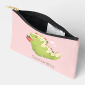 Strawberry Matcha Dinosaur  Zubehörtasche (Offen)
