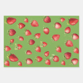 Strawberry Matcha Streifen Geschenkpapier Set (Vorderseite 2)