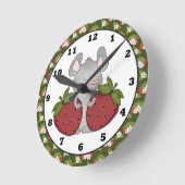 Strawberry-Maus Küchenuhr Runde Wanduhr (Winkel)