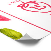 Strawberry Milestone Berry Erster Geburtstag Poster (Ecke)