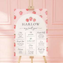 Strawberry Milestone Poster | Berry First