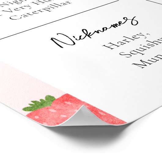 Strawberry Milestone Poster | Berry First (Ecke)