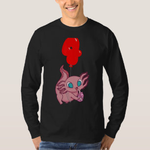 Strawberry Milk Axolotl 4. Geburtstag Kinder Ballo T-Shirt