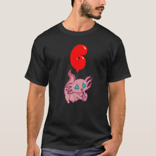 Strawberry Milk Axolotl 6. Geburtstag Kinder Ballo T-Shirt