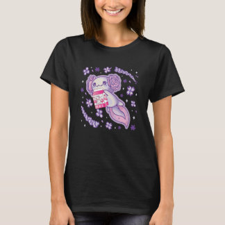 Strawberry Milk Axolotl Japanischer Milchshake T-Shirt