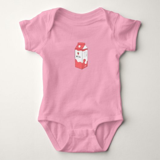 Strawberry Milk Carton Baby Strampler (Vorderseite)